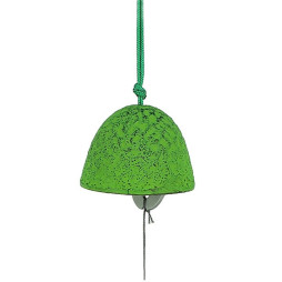clochette a vent japonaise furin boule verte fonte