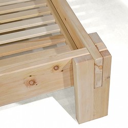 Lit bois massif NUVEO MAXI en arolle | Lit naturel et apaisant