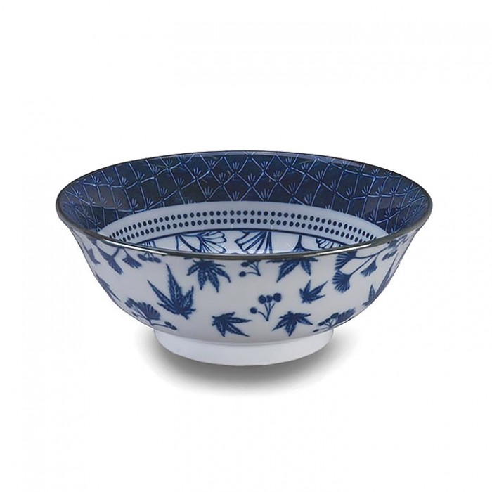 Bol ramen japonais FLORIKA GINKGO 21 cm décor feuille de ginkgo