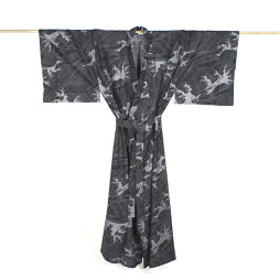 Yukata homme HOKUSAI noir