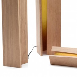 ELAGONE lampe en chêne massif de DRUGEOT Manufacture