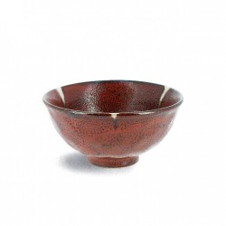 Bol à riz du Japon rouge