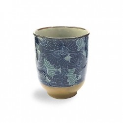 Tasse thé TAJIMI Yunomi bleu-brun japonais