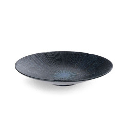 Assiette COSMOS, sont émaillées dans les tonalités du ciel la nuit.