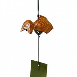 detail clochette japonaise furin poisson rouge ryukin fonte