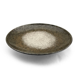 Saladier ou plat japonais TOKUSA en porcelaine opaque émaillé cobalt