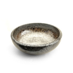 Saladier ou plat japonais TOKUSA en porcelaine opaque émaillé cobalt