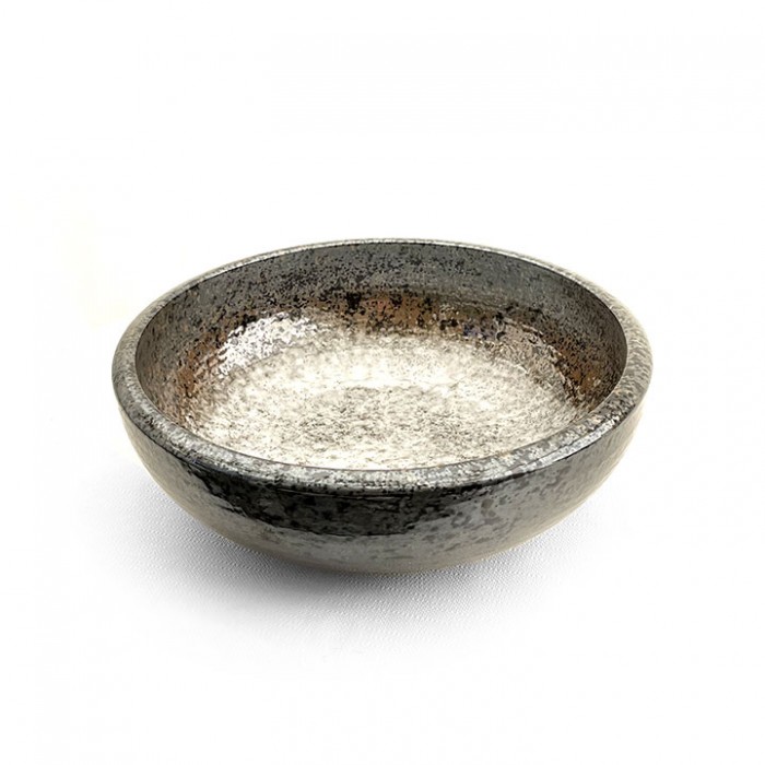 Saladier ou plat japonais TOKUSA en porcelaine opaque émaillé cobalt