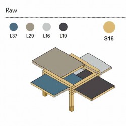 Table PAR 4 RAW chêne anthracite par Sculptures Jeux