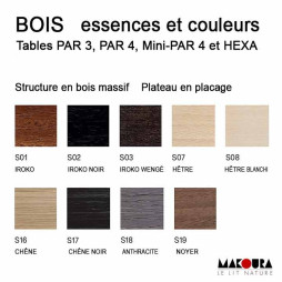 Table basse PAR QUATRE en chêne de Sculptures Jeux