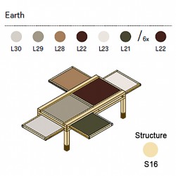 Table HEXA chêne naturel EARTH de Sculptures Jeux