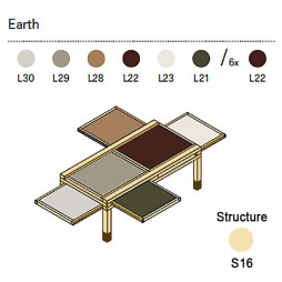Table HEXA chêne naturel EARTH de Sculptures Jeux