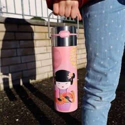 Bouteille MB isotherme en inox - finition inox argent