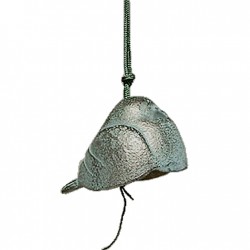 clochette a vent japonaise furin oiseau noir bleu fonte