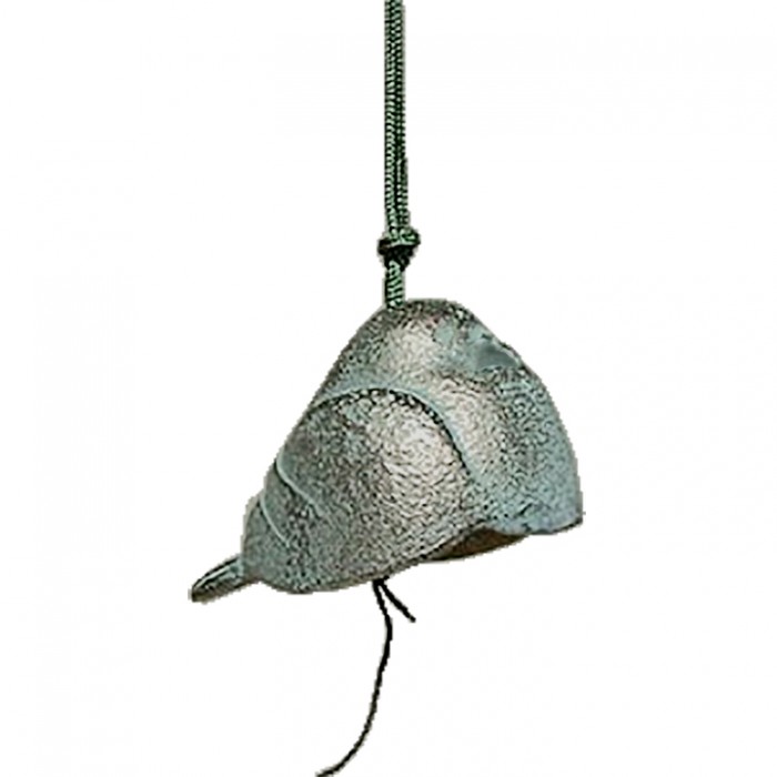 clochette a vent japonaise furin oiseau noir bleu fonte