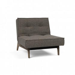 SPLITBACK EIK, fauteuil modulable avec pieds en chêne massif fumé