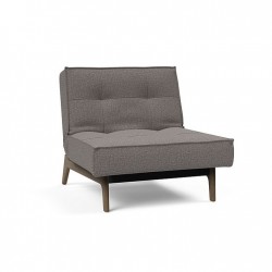 SPLITBACK EIK, fauteuil modulable avec pieds en chêne massif fumé