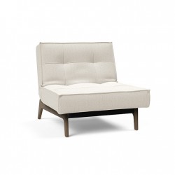 SPLITBACK EIK, fauteuil modulable avec pieds en chêne massif fumé