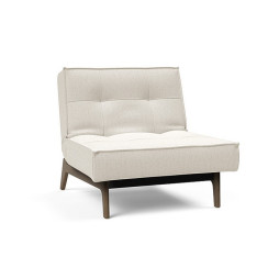 SPLITBACK EIK, fauteuil modulable avec pieds en chêne massif fumé
