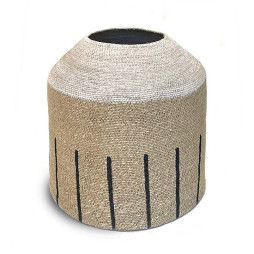 Panier ou vase TRIBAL 4 en jacinthe d'eau