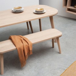 Banc en bois massif d'intérieur design ARONDE