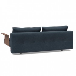 Modulable avec une structure en métal, pieds et accoudoirs en chêne massif.