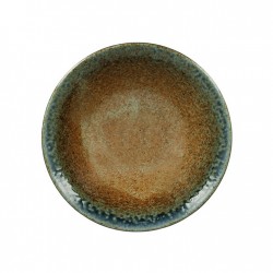 Bol ramen japonais HINOKO bleu et rouille moucheté