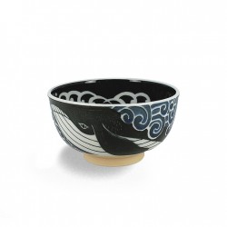 Bol japonais KUJIRA bleu et blanc