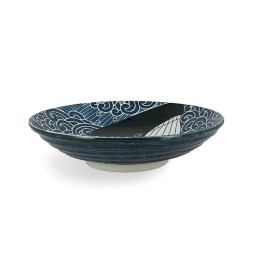 Bol évasé japonais KAZAN en porcelaine émaillée.