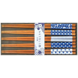 Set de cinq baguettes japonaises GRAPHIC DESIGN assorties.