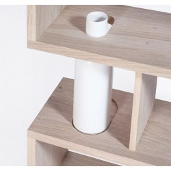 Bibliothèque BIBLIOFLEUR – Chêne massif & céramique – Design Pierre Rochepeau – Drugeot Manufacture