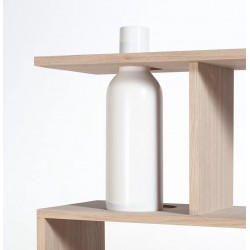 Bibliothèque BIBLIOFLEUR – Chêne massif & céramique – Design Pierre Rochepeau – Drugeot Manufacture