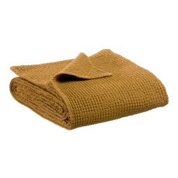 Plaid MAIA de Vivaraise coton gaufré façon nid d'abeille