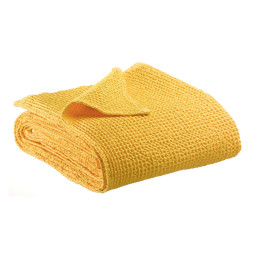 Plaid MAIA de Vivaraise coton gaufré façon nid d'abeille