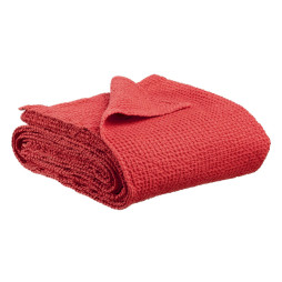 Plaid MAIA de Vivaraise coton gaufré façon nid d'abeille