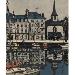 Estampe japonaise Takuma Hanawa Port