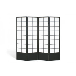 Paravent typé japonais en bois et papier