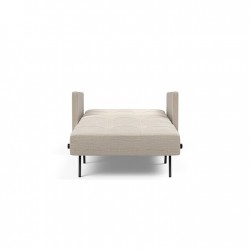 Modulable avec une structure en métal, pieds et accoudoirs en chêne massif.