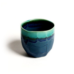 Tasse thé TAJIMI Yunomi bleu-brun made in japan