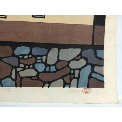 Kamioka no Machiya | Gravure sur bois de Katsuyuki Nishijima