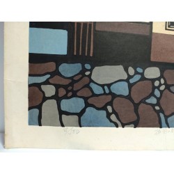 Kamioka no Machiya | Gravure sur bois de Katsuyuki Nishijima