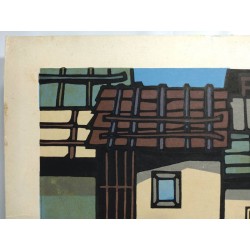 Kamioka no Machiya | Gravure sur bois de Katsuyuki Nishijima