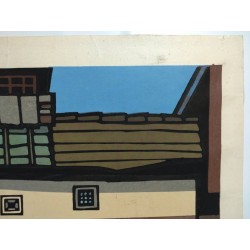 Kamioka no Machiya | Gravure sur bois de Katsuyuki Nishijima