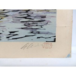 Brasseries de saké de Chūshojima | Gravure de Katsuyuki Nishijima