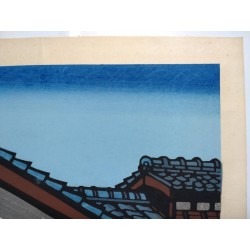 Maison traditionnelle japonaise | Estampe de Katsuyuki Nishijima