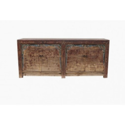 Bahut Ancien Meuble Chinois en pin 4 portes