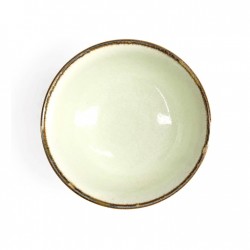 Saladier japonais avec cerisier en motif sur fond bleu foncé.