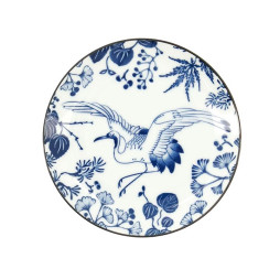 Assiette dessert ISHIGAKI tsuru en porcelaine