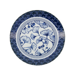 Assiette dessert ISHIGAKI gingko en porcelaine
