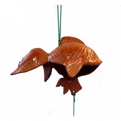 detail clochette japonaise furin poisson rouge fonte